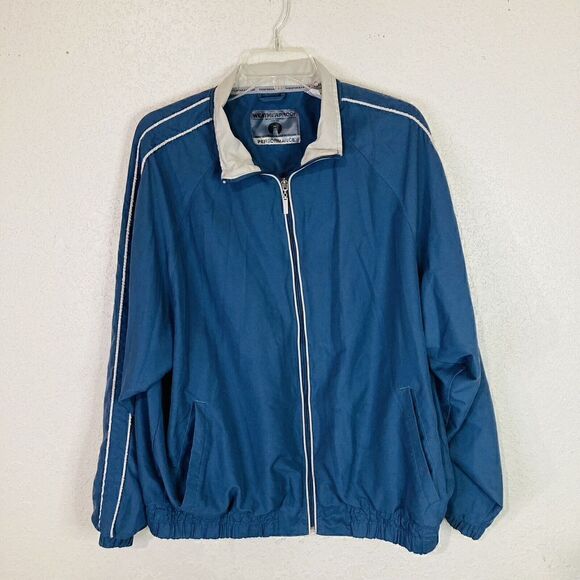 Weatherproof‎ Track Suit Jacket Mens L Blue Windbreaker Performance - Picture 1 of 11